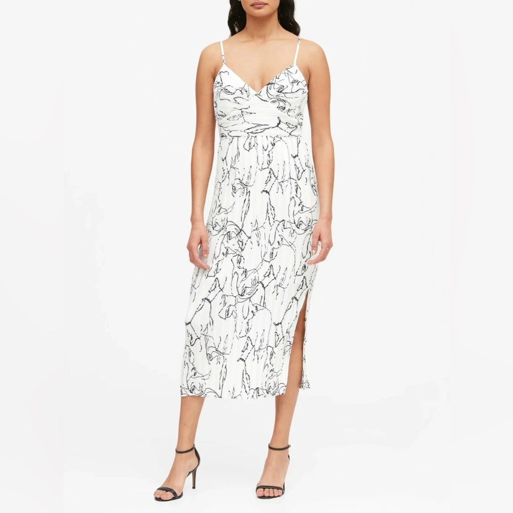 Banana Republic Black and White Printed Dress size 6/ fit size S